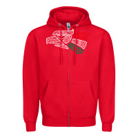 Red mexico flag Zipper Hoodie - artisFamous