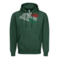Sports Green mexico flag Zipper Hoodie - artisFamous