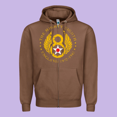 Mighty Eighth   8th Air Force Zipper Hoodie Designed By Artisfamous