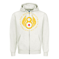 Oatmeal Heather mighty eighth   8th air force Zipper Hoodie - artisFamous