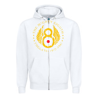 White mighty eighth   8th air force Zipper Hoodie - artisFamous
