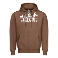 Motocross Motocicleta Evolución Offroad Zipper Hoodie | Teevron