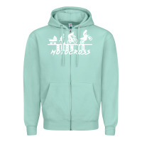 Seafoam motocross motocicleta evolución offroad Zipper Hoodie - artisFamous