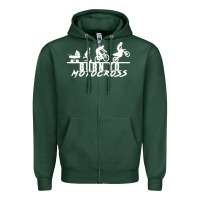 Sports Green motocross motocicleta evolución offroad Zipper Hoodie - artisFamous