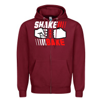 Burgundy shake and bake tees Zipper Hoodie - artisFamous