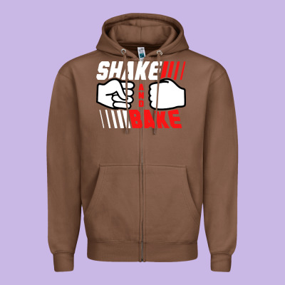 Shake And Bake Tees Zipper Hoodie Designed By Artisfamous