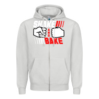 Dove Grey shake and bake tees Zipper Hoodie - artisFamous