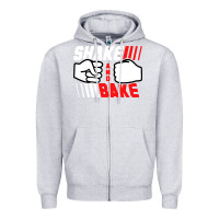 Heather Grey shake and bake tees Zipper Hoodie - artisFamous