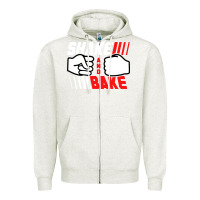 Oatmeal Heather shake and bake tees Zipper Hoodie - artisFamous