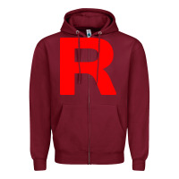 Burgundy team rocket long sleeve t shirt Zipper Hoodie - artisFamous