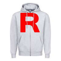 Heather Grey team rocket long sleeve t shirt Zipper Hoodie - artisFamous