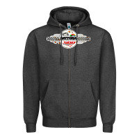 Charcoal Heather daytona speedway Zipper Hoodie - artisFamous
