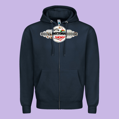 Daytona Speedway Zipper Hoodie Designed By Artisfamous