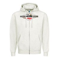 Oatmeal Heather daytona speedway Zipper Hoodie - artisFamous