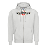 Dove Grey daytona speedway Zipper Hoodie - artisFamous