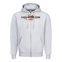 Heather Grey daytona speedway Zipper Hoodie - artisFamous