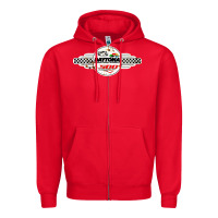 Red daytona speedway Zipper Hoodie - artisFamous