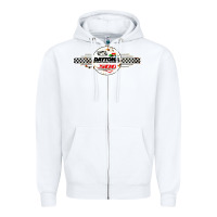 White daytona speedway Zipper Hoodie - artisFamous