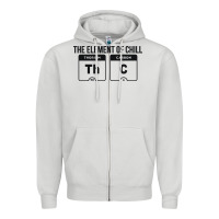 Mens The Element Of Chill Thc Marijuana Joke Black Zipper Hoodie | Teevron