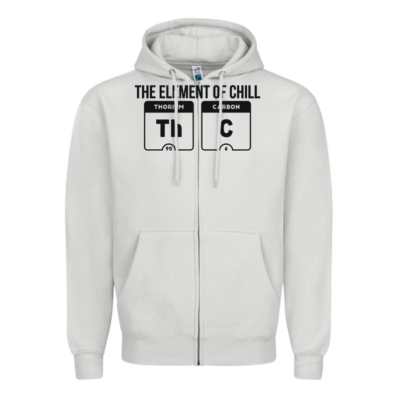 Mens The Element Of Chill Thc Marijuana Joke Black Zipper Hoodie by artisFamous | Teevron