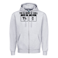Heather Grey mens the element of chill thc marijuana joke black Zipper Hoodie - artisFamous