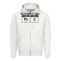 Oatmeal Heather mens the element of chill thc marijuana joke black Zipper Hoodie - artisFamous