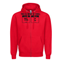 Red mens the element of chill thc marijuana joke black Zipper Hoodie - artisFamous