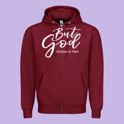 But God Imajes Zipper Hoodie Designed By Artisfamous