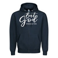 Navy but god imajes Zipper Hoodie - artisFamous