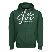 Sports Green but god imajes Zipper Hoodie - artisFamous