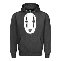 Charcoal Heather noface spirited away halloween Zipper Hoodie - artisFamous