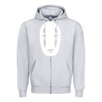 Heather Grey noface spirited away halloween Zipper Hoodie - artisFamous