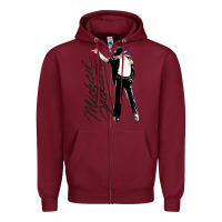 Burgundy Michael Jackson Zipper Hoodie - artisFamous