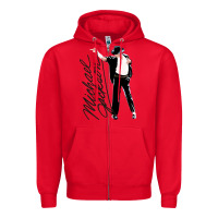 Red Michael Jackson Zipper Hoodie - artisFamous