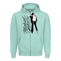 Seafoam Michael Jackson Zipper Hoodie - artisFamous