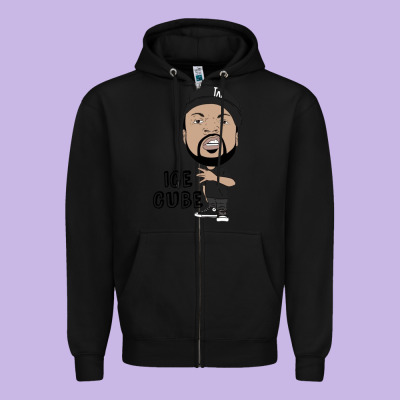 Ice Cube Zipper Hoodie Designed By Artisfamous