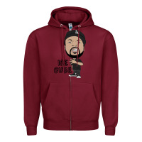 Burgundy Ice Cube Zipper Hoodie - artisFamous