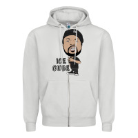 Dove Grey Ice Cube Zipper Hoodie - artisFamous
