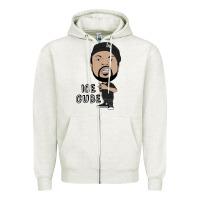 Oatmeal Heather Ice Cube Zipper Hoodie - artisFamous