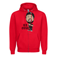 Red Ice Cube Zipper Hoodie - artisFamous