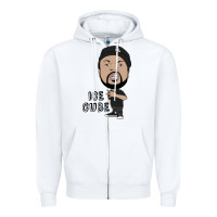 White Ice Cube Zipper Hoodie - artisFamous