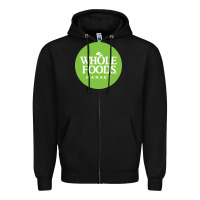 Black Whole Foods Market Zipper Hoodie - artisFamous