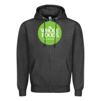 Charcoal Heather Whole Foods Market Zipper Hoodie - artisFamous