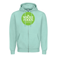 Seafoam Whole Foods Market Zipper Hoodie - artisFamous