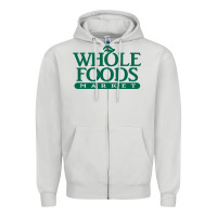 Dove Grey Whole Foods Market Zipper Hoodie - artisFamous