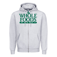 Heather Grey Whole Foods Market Zipper Hoodie - artisFamous