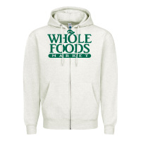 Oatmeal Heather Whole Foods Market Zipper Hoodie - artisFamous