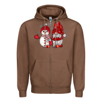 Chestnut snowman gnome Zipper Hoodie - JahusDesignShop