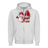 Dove Grey snowman gnome Zipper Hoodie - JahusDesignShop