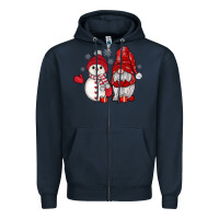 Navy snowman gnome Zipper Hoodie - JahusDesignShop